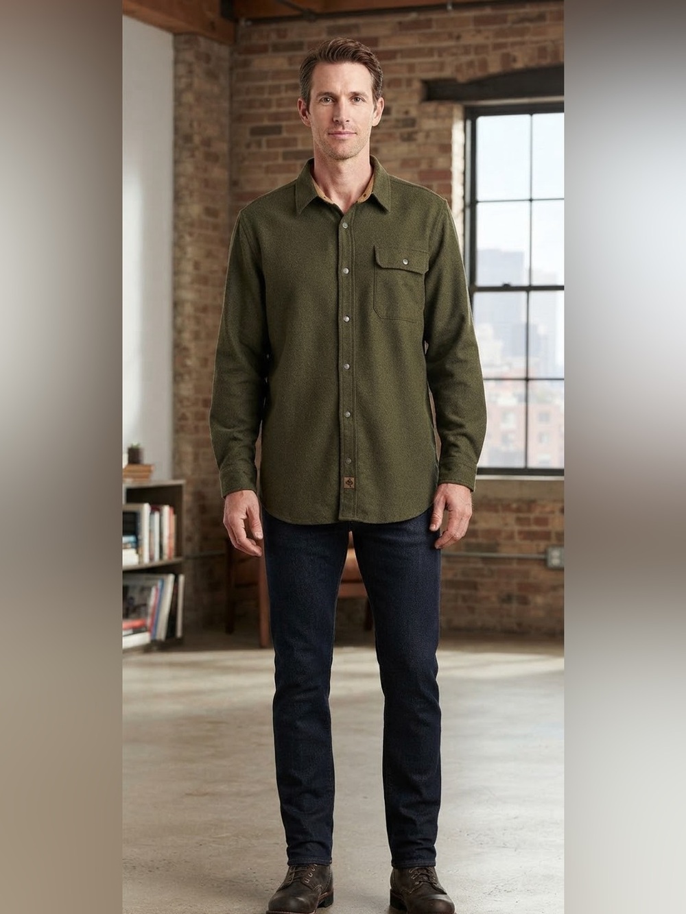 Legendary Whitetails Men's
Buck Camp Flannel Shirt Army
Green Size XLT